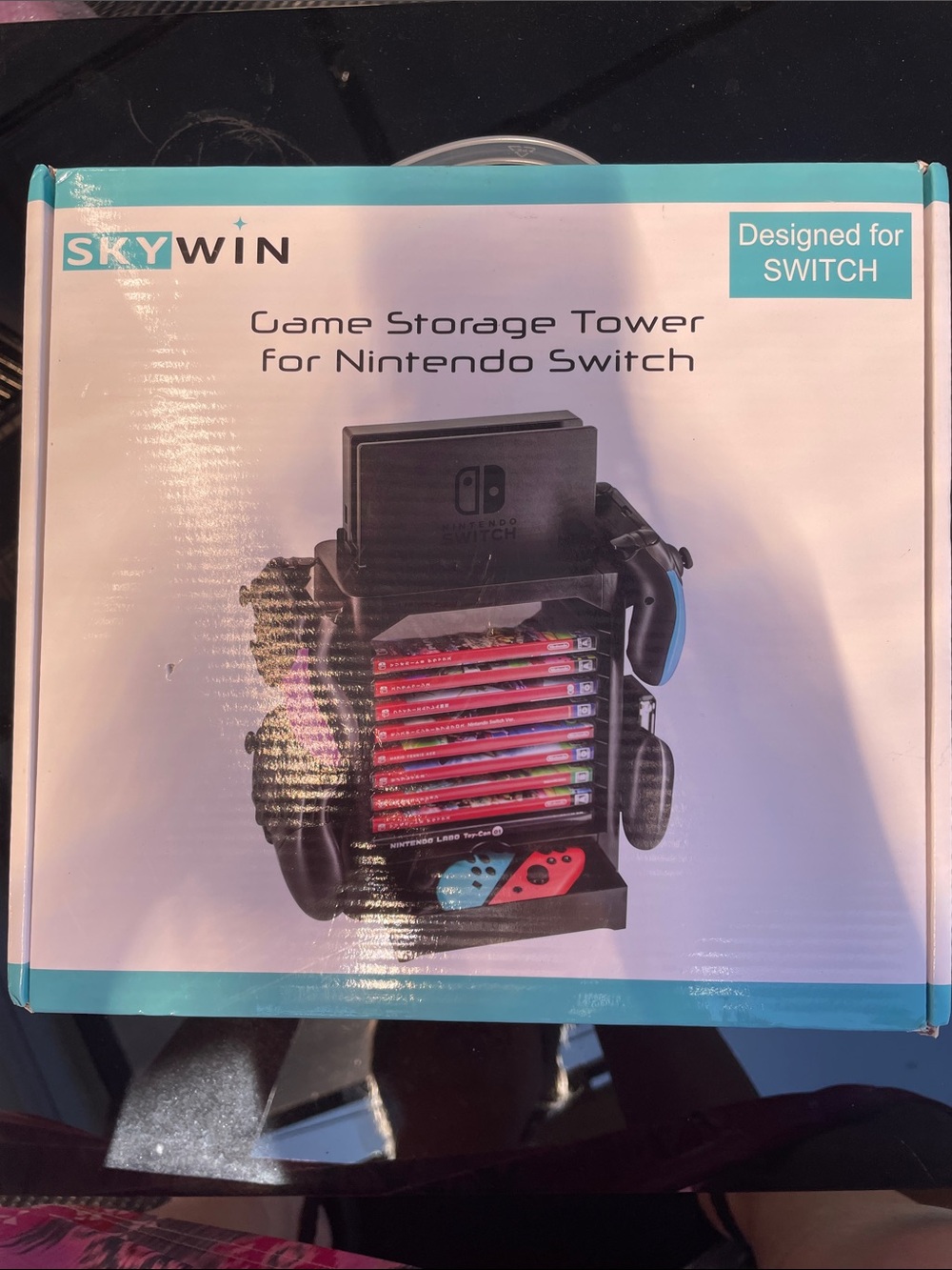 Black Game Storage Tower for Nintendo Switch